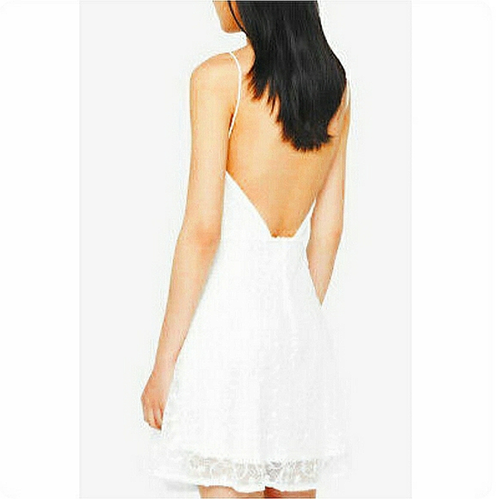 Mango Suit Collection Embroidered Lace Ivory Dress Size 4